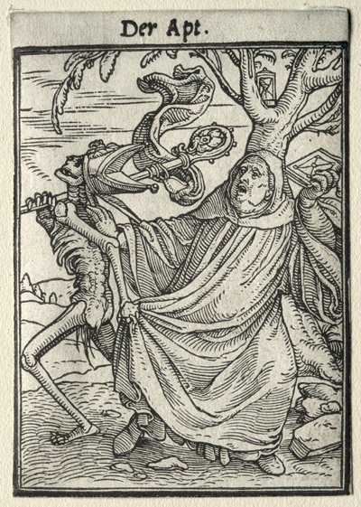 死のダンス: アボット 作： Hans Holbein the Younger