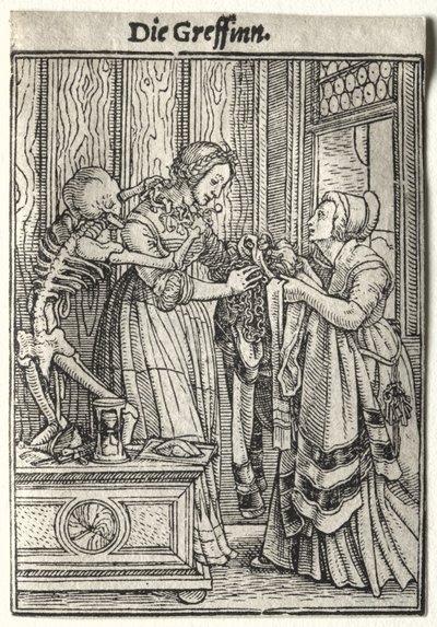 死の舞踏：伯爵夫人 作： Hans Holbein the Younger