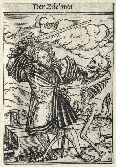 死のダンス：ノーブルマン 作： Hans Holbein the Younger