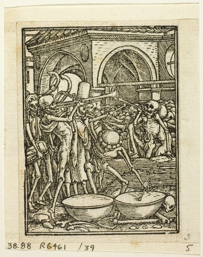 死の舞踏」（16世紀の書籍の木版画より）39版 作： Hans Holbein the Younger