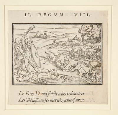 David Subdues his Enemies (直訳); ダビデとユリア (裏面) 作： Hans Holbein der Jüngere