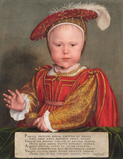 幼少期のエドワード6世 作： Hans Holbein der Jüngere