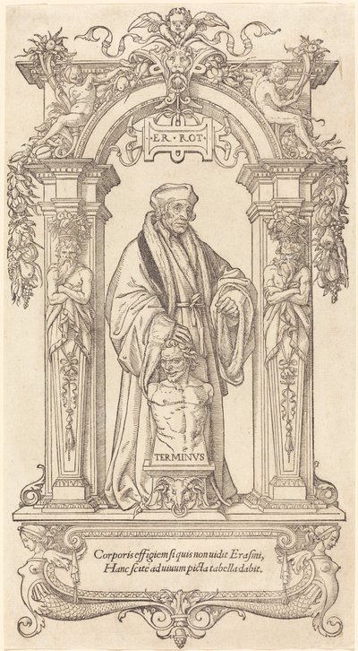 ロッテルダムのエラスムス、c。 1538年。 作： Hans Holbein der Jüngere