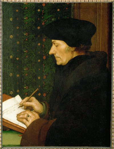 エラスムス・フォン・ロッテルダム、人文主義者、作家... 作： Hans Holbein the Younger