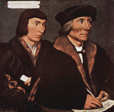 ドイツ語：トーマス・ゴドサルヴェ（1481-1542）と息子ジョン卿（1510-1556） トーマス・ゴドサルヴェと息子ジョンの肖像 作： Hans Holbein the Younger
