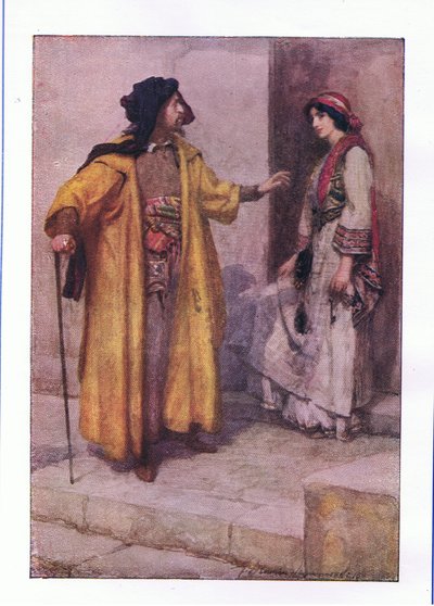 ジェシカ、聞こえます：ドアを閉めてください（ベニスの商人）。 作： Hans Holbein der Jüngere