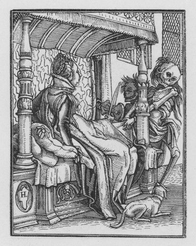 ホルバインの死のダンス：公爵夫人 作： Hans Holbein der Jüngere