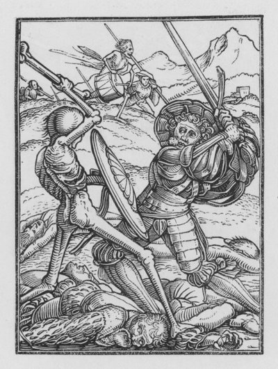 ホルバインの死のダンス：兵士 作： Hans Holbein der Jüngere
