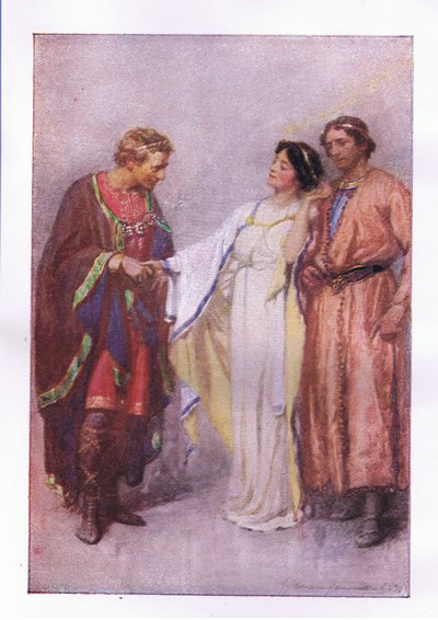 どう言うの？私の囚人か私の客？ （The Winters Tale）、1920年代にジョージハーラップ＆Co Ltdによって出版されたシェイクスピアの全集から 作： Hans Holbein der Jüngere