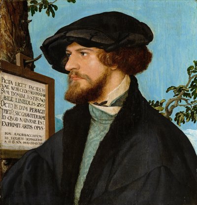 Bonifacius Amerbachの肖像、1519年（松林に油彩） 作： Hans Holbein der Jüngere