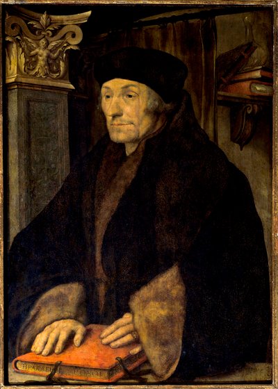 ロッテルダムのエラスムスの肖像画 作： Hans Holbein der Jüngere