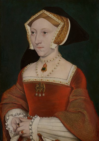 ジェーン・シーモアの肖像」1540年頃（パネルに油彩 作： Hans Holbein der Jüngere
