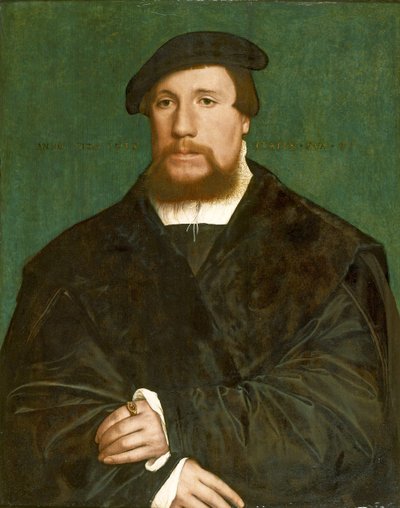 ハンザ同盟商人の肖像、1538 作： Hans Holbein der Jüngere