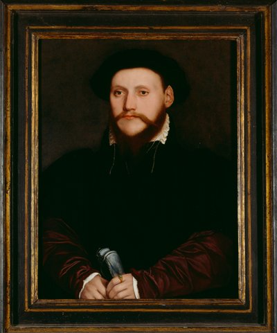 未知の男の肖像（キャンバスに油彩） 作： Hans Holbein der Jüngere
