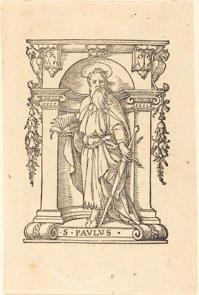 本と剣を持つ聖パウロ 作： Hans Holbein der Jüngere
