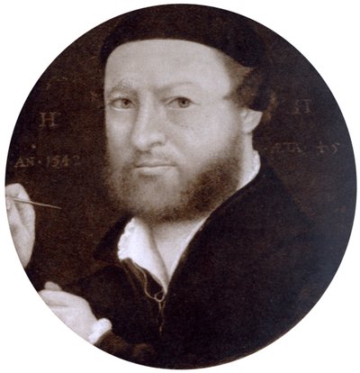 45歳のセルフポートレート、1542年、1936年。 作： Hans Holbein der Jüngere