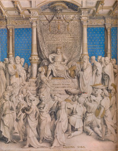 ソロモンとシバの女王、c1534 作： Hans Holbein der Jüngere