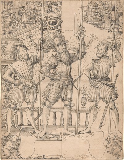 ハルバーディアと二槍兵 作： Hans Jakob Plepp