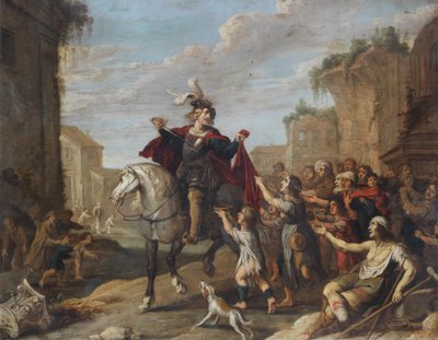 マントを分けるマルタン 作： Hans Jordaens III