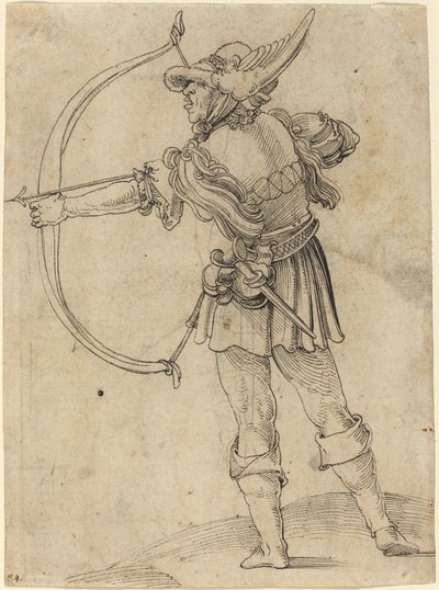 弓を引くアーチャー 作： Hans Leonard Schaufelein