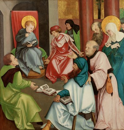 神殿のキリスト、1505年頃（パネルに油彩） 作： Hans Leonard Schaufelein