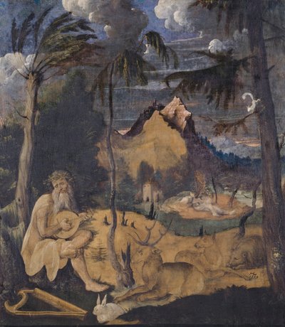 動物の中のオルフェウス、1519年（キャンバス上のテンペラ） 作： Hans Leu
