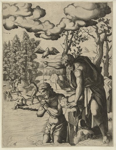 キリストのバプテスマ 洗礼者ヨハネの生涯（シリーズタイトル） 作： Hans Liefrinck (I) (attributed to)