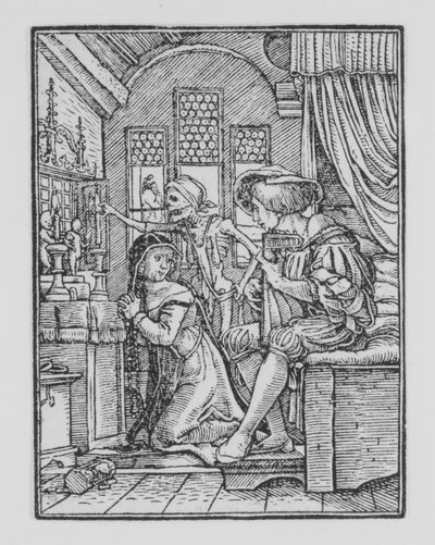 修道女、『死の舞踏』より。 1526年、1538年に出版。 作： Hans Lützelburger