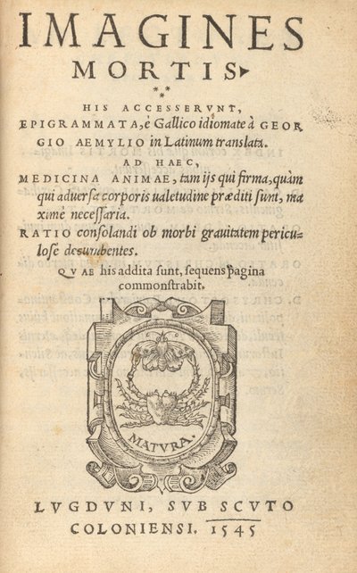 Imagines Mortis (死のダンス) 作： Hans Lützelburger after Hans Holbein the Younger