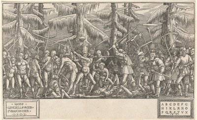 裸の男と農民の戦い 作： Hans Lützelburger, after Master NH