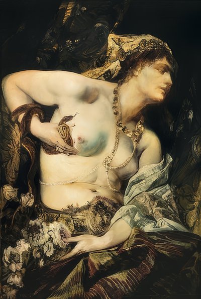 クレオパトラの死。 1875 作： Hans Makart