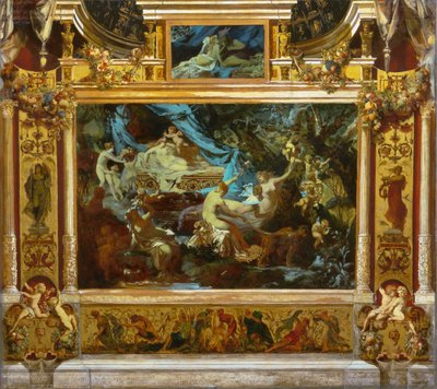 シアターカーテンのデザイン、真夏の夜の夢、1872年 作： Hans Makart