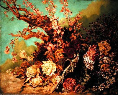 花枝と牡丹のフローラル・アレンジメント 1884年頃 （油彩・キャンバス） 作： Hans Makart