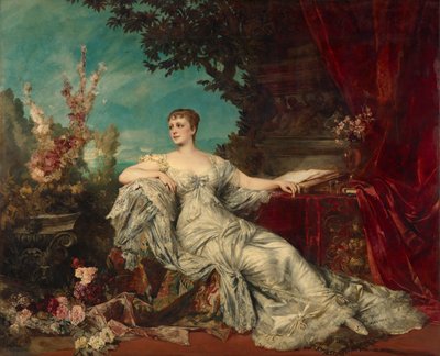 在ウィーン・フランス大使夫人、ガブリエル・ルイーズ・マリー・デュシャテル伯爵夫人（1854年-1889年）の座像 作： ハンス・マカート