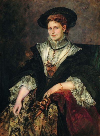 Bertha von Pilotyの肖像、1872-1873年 作： Hans Makart