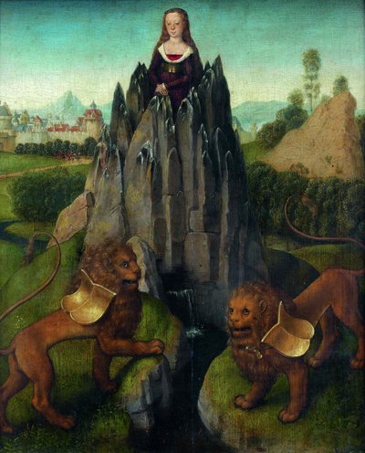 貞操の寓意、1475年頃。 作： Hans Memling