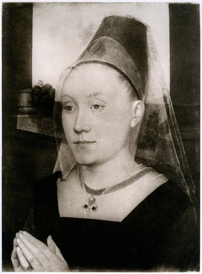ギヨーム・モレルの妻、バーバラ・ファン・ブレンダーバーグ、c1480、1927 作： Hans Memling