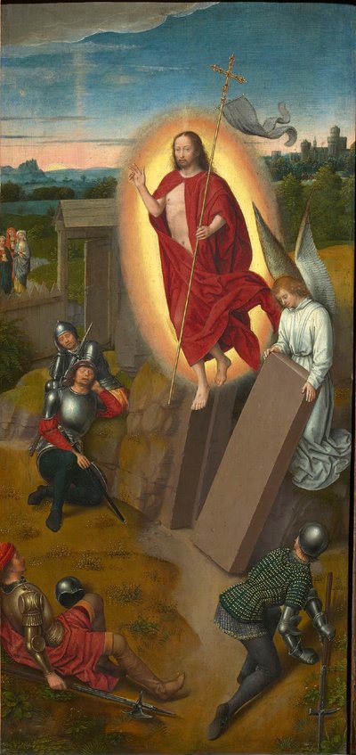 カルバリー トリプティク: 復活、右翼、1480 年代。 作： Hans Memling