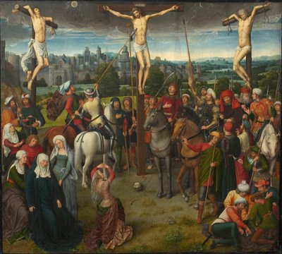 カルバリー トリプティク、中央パネル、1480 年代。 作： Hans Memling