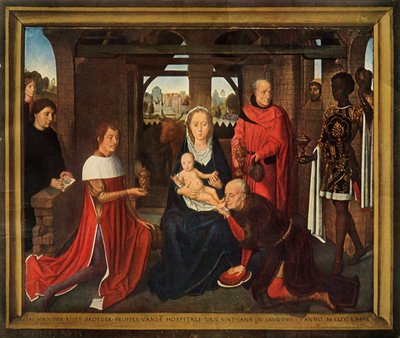 トリプティクのマギの礼拝、1479年〜1480年の中央パネル。 作： Hans Memling