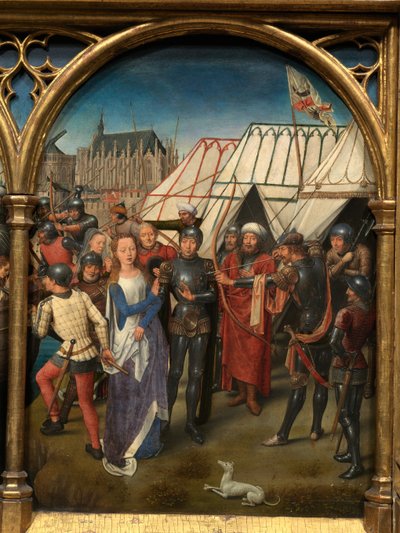 聖ウルスラの聖遺物箱の詳細 作： Hans Memling