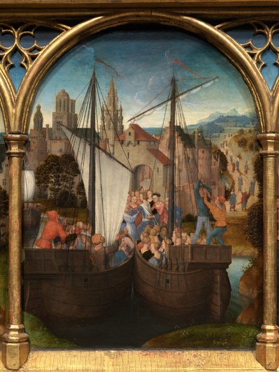 Yksityiskohta Pyhän Ursulan pyhäinjäännöksestä 作： Hans Memling