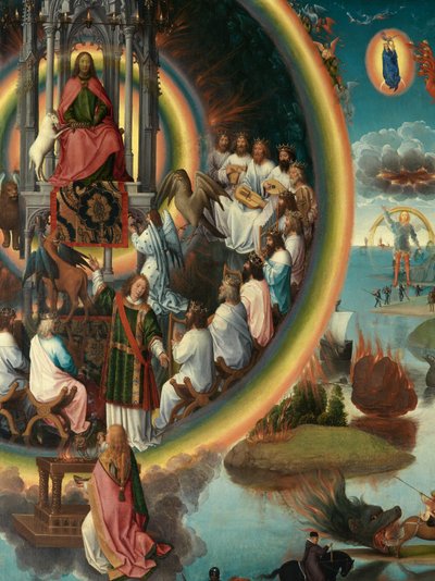 洗礼者聖ヨハネと福音伝道者聖ヨハネのトリプティクの右パネルの詳細 作： Hans Memling