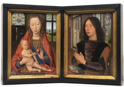 Diptych または Maarten van Nieuwenhove 作： Hans Memling