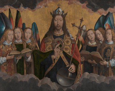歌う天使と父なる神 作： Hans Memling