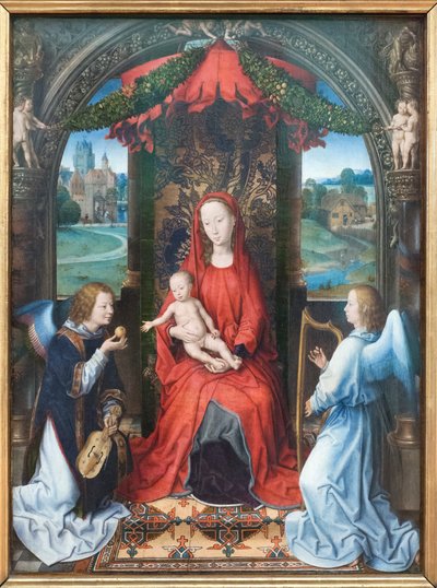天使に即位したマドンナとチャイルド 作： Hans Memling