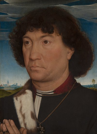 レスピネット家の男の肖像、1485-90年 作： Hans Memling