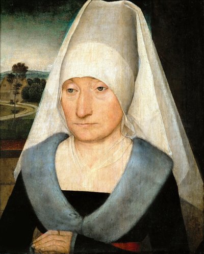 老婆の肖像、1470～1475年頃。 作： Hans Memling
