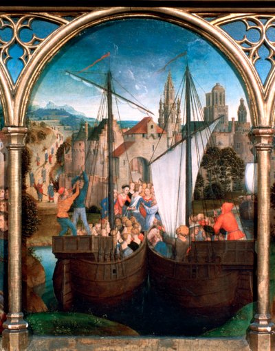 聖ウルスラ神殿、バーゼル到着、1489年 作： Hans Memling