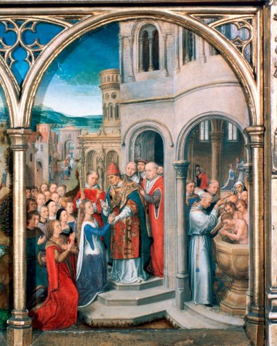 聖ウルスラ神殿、ローマに到着、1489 作： Hans Memling